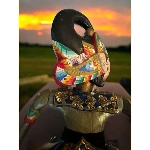 Vtg Wayang Golek Puppet Two Faced Asian Indonesia Art Folk Art 25”Java Handmade - Picture 12 of 12